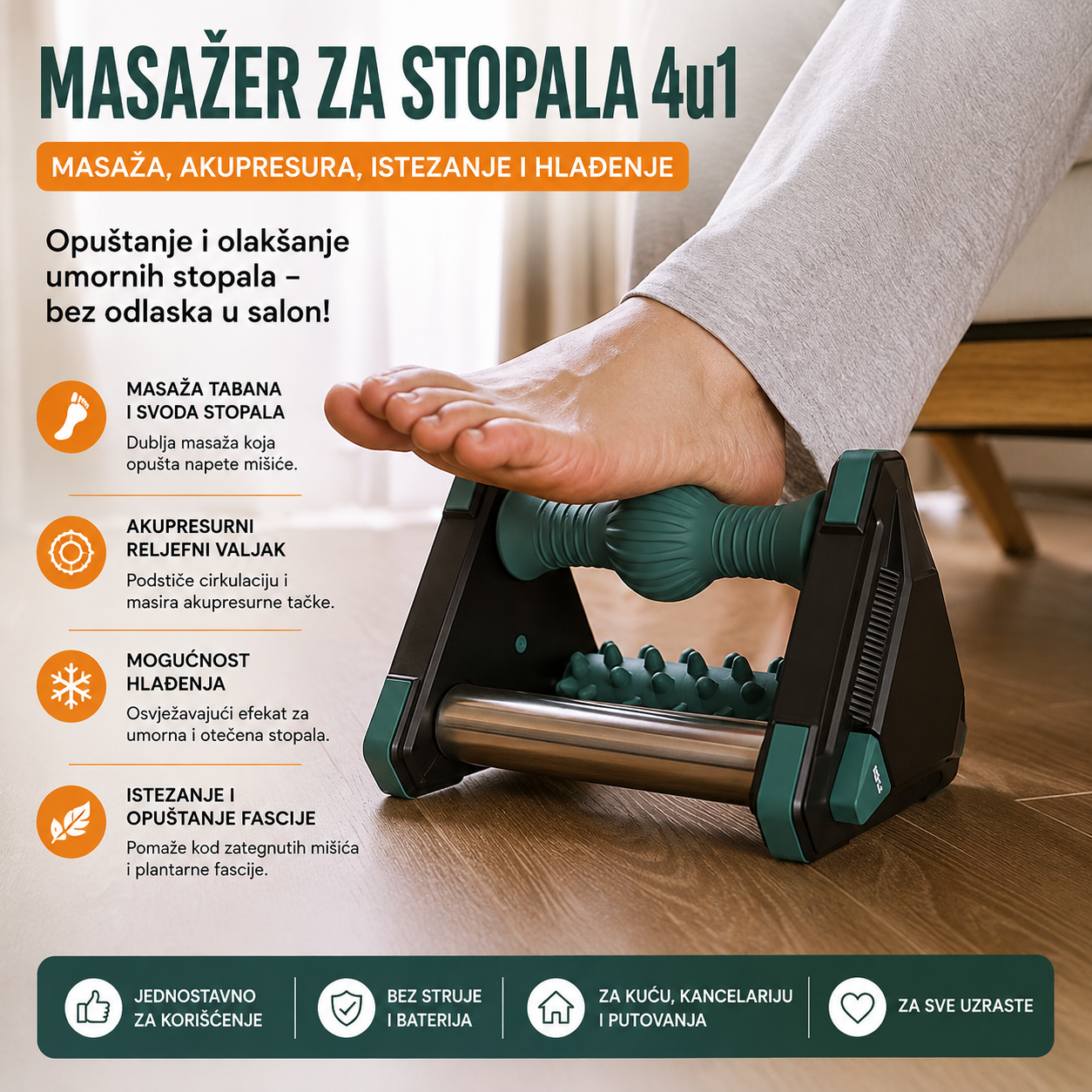 Masažer za Stopala 4u1