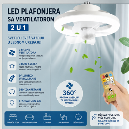 LED Plafonjera sa Ventilatorom 2u1