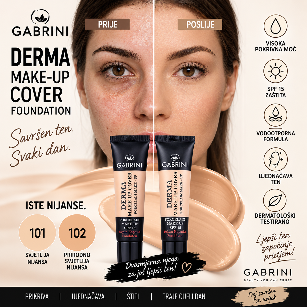 Gabrini Derma Cover – Puder za Savršeno Prekrivanje