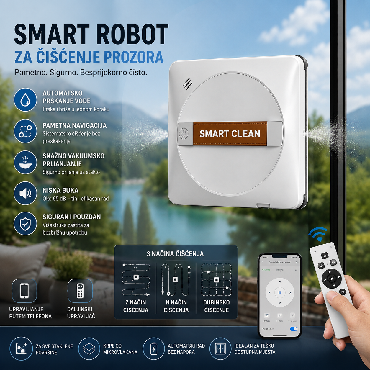 SMART Robot za Automatsko Čišćenje Prozora
