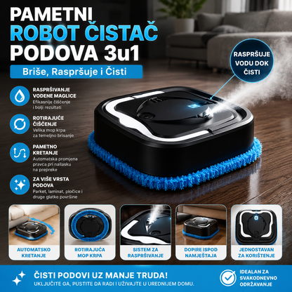 PAMETNI ROBOT ČISTAČ PODOVA 3u1
