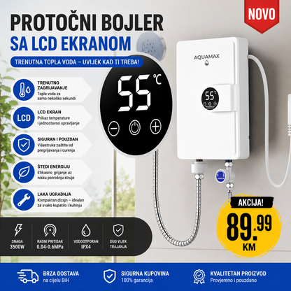 AquaSmart Touch - Pametni protočni bojler sa LED ekranom