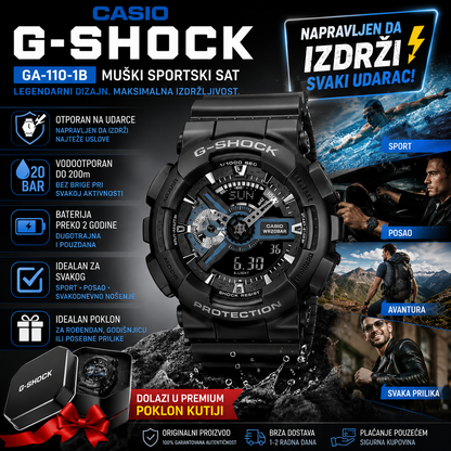 Casio G-Shock GA-110-1B | Muški Vodootporni Ručni Sat
