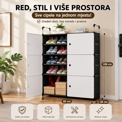 VELIKI Organizator za Obuću – Veliki Kapacitet + Zaštita od Prašine