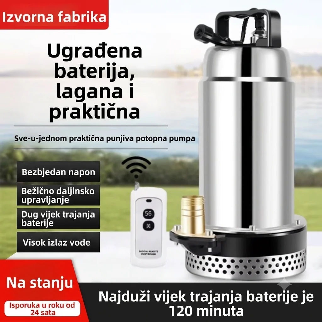 AquaPower Pro – Bežična Potapajuća Pumpa sa Daljinskim Upravljačem
