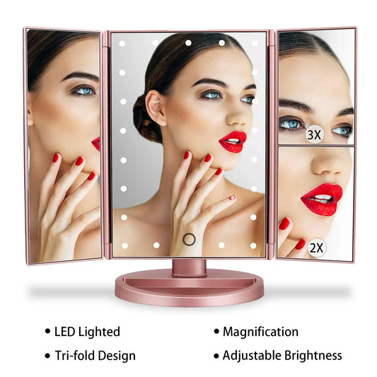 Lumi LED Ogledalo za Šminkanje + Beauty Ogledalo GRATIS