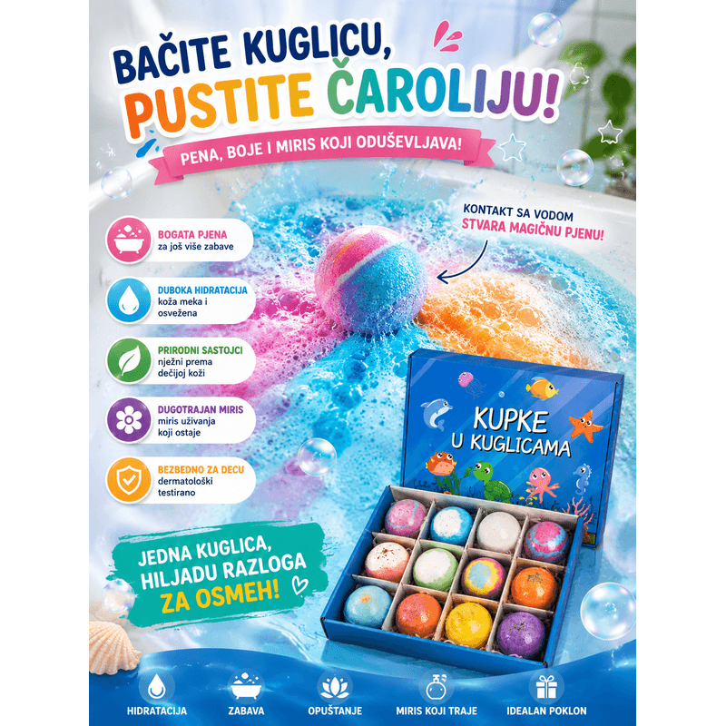 Šumeće Kugle za Kupanje sa Iznenađenjem
